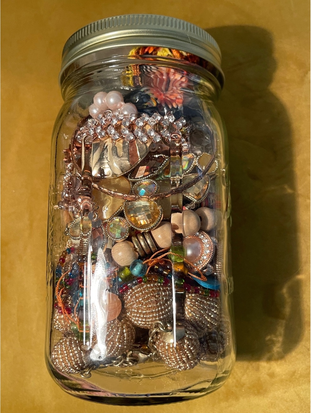 Quart Mason Jar Mystery Jewelry Lot – Wearable Mix